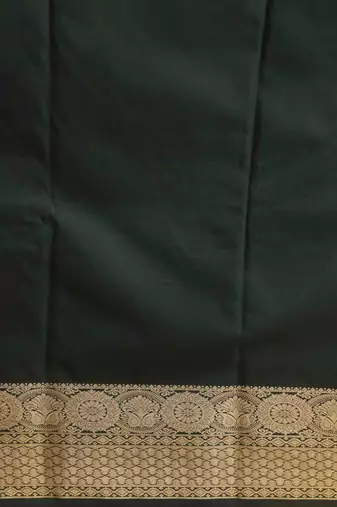 Bottle green designer soft silk saree with blouse