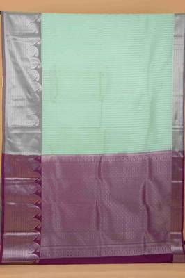 Pastel mint soft silk saree with blouse 3
