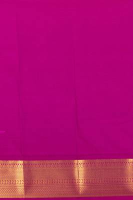 Peach and purple semi silk saree with blouse 4