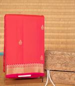 Orange soda and pink touch silk saree with blouse