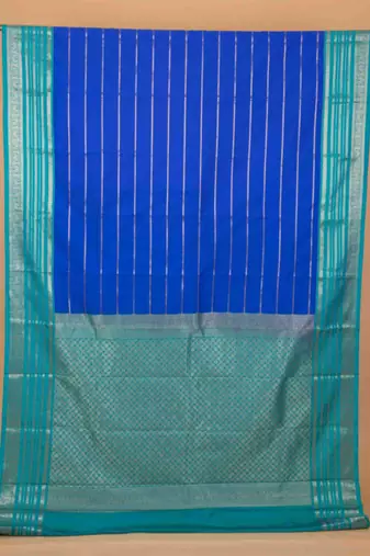 Royal blue veldhari semi silk saree with blouse