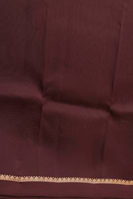 Aegean blue and brown touch silk saree with blouse 3