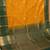 Marigold yellow and green semi silk saree with blouse