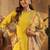 Floral Embroidered Straight Kurta With Trousers & Dupatta