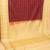 Burnt maroon and cream semi silk saree with blouse