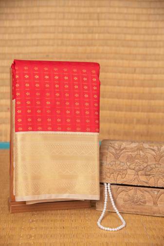 Pink aayiram butta semi silk saree with blouse