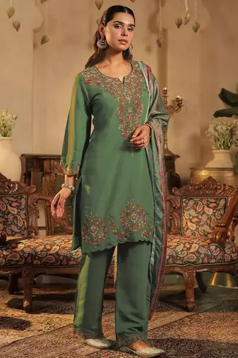 Women Ethnic Motifs Printed Kurta with Trouser & Dupatta