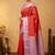 Red and lavender soft silk saree with blouse