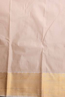 Copper brown semi silk saree with blouse 3