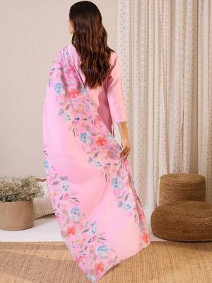 Women Floral Embroidered Kurta with Trousers & Dupatta 5
