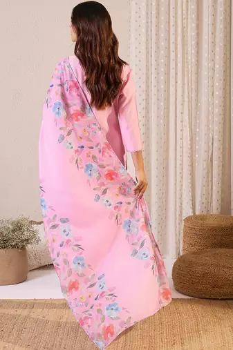 Women Floral Embroidered Kurta with Trousers & Dupatta