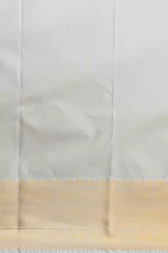 Tangerine orange and grey zari kattam semi silk saree with blouse