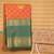 Golden orange and dark green semi silk saree with blouse