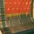 Golden orange and dark green semi silk saree with blouse