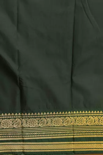 Lime green and deep green aayiram butta semi silk saree with blouse