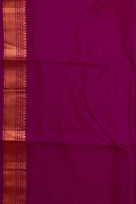 Pastel green and violet touch silk saree with blouse 3