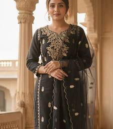 Women Ethnic Motifs Embroidered Kurta with Trousers & Dupatta