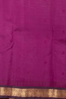 Lime green and purple touch silk saree with blouse 4