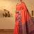 Orange and purple touch silk saree with blouse