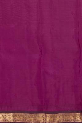 Orange and purple touch silk saree with blouse 4