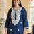 Floral Embroidered Thread Work Straight Kurta With Trousers