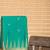 Jungle green temple border semi silk saree with blouse