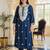 Floral Embroidered Thread Work Straight Kurta With Trousers