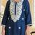 Floral Embroidered Thread Work Straight Kurta With Trousers