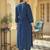Floral Embroidered Thread Work Straight Kurta With Trousers