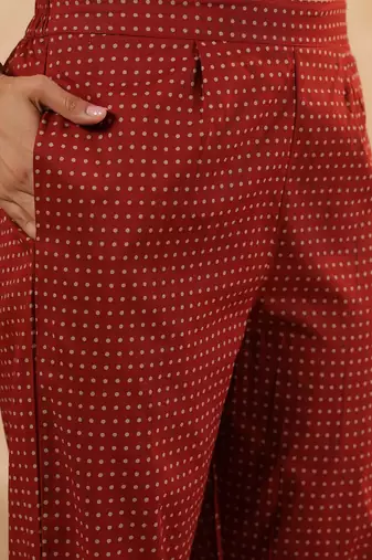 Women Ethnic Motifs Printed Cotton Kurta with Trousers & Dupatta