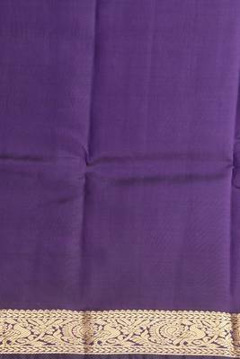 Columbia blue and purple touch silk saree with blouse 3