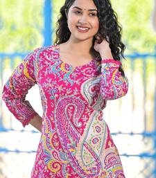 Paisley Printed Pure Cotton Straight Kurta With Trousers