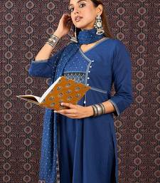Women Ethnic Motifs Printed  Cotton Kurta with Trouser & Dupatta