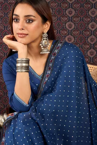 Women Ethnic Motifs Printed Pure Cotton Kurta with Trouser & Dupatta