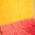 Ducky yellow and pink touch silk saree with blouse
