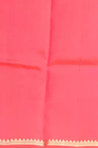 Ducky yellow and pink touch silk saree with blouse