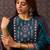 Floral Embroidered Thread Work Pure Cotton Straight Kurta With Trouser & Dupatta