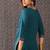 Floral Embroidered Thread Work Pure Cotton Straight Kurta With Trouser & Dupatta