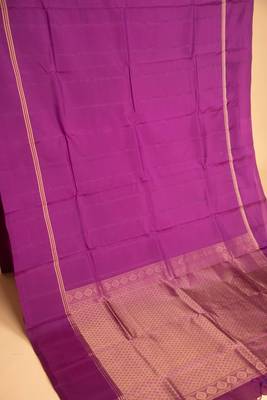 French violet touch silk saree with blouse 3