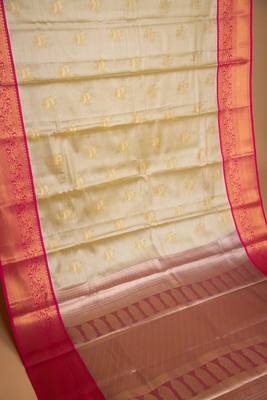 Golden tissue soft silk saree with blouse 2