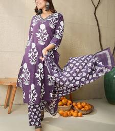 Women Ethnic Motifs Printed Mirror Work  Cotton Kurta with Trousers & Dupatta