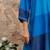 Colourblocked V-Neck A-Line Kurta With Trousers
