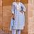 Women Floral Embroidered  Cotton Kurta with Trousers & Dupatta