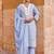 Women Floral Embroidered  Cotton Kurta with Trousers & Dupatta