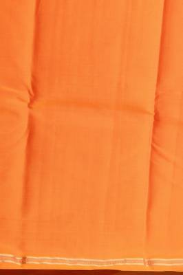 Coral orange pure touch silk saree 3