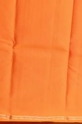 Coral orange pure touch silk saree
