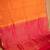Safety orange and pink sleek border touch silk saree with blouse