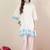 Women Solid Embroidered Cotton Kurta with Palazzos