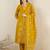 Women Solid Embroidered Cotton Kurta with Trousers & Dupatta