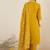 Women Solid Embroidered Cotton Kurta with Trousers & Dupatta